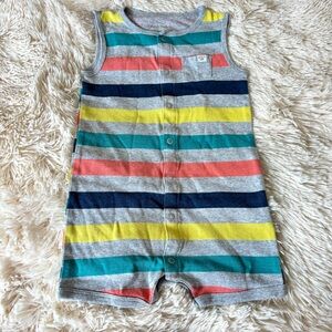 Carter’s Sleeveless Striped Pocket Romper 24months